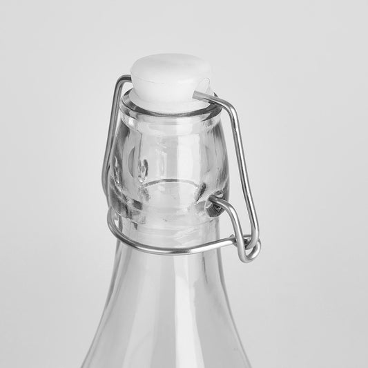 Clear Glass Water Bottle with Stopper