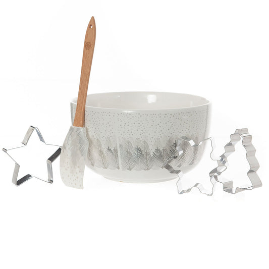 NNEDSZ Bread and Butter Electroplate Tree Mini Mix Bowl Set - Silver