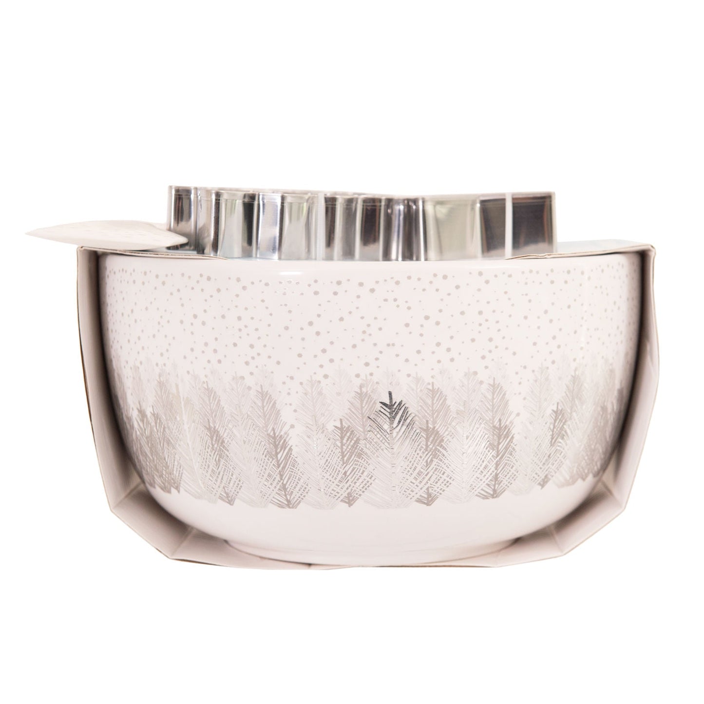 NNEDSZ Bread and Butter Electroplate Tree Mini Mix Bowl Set - Silver