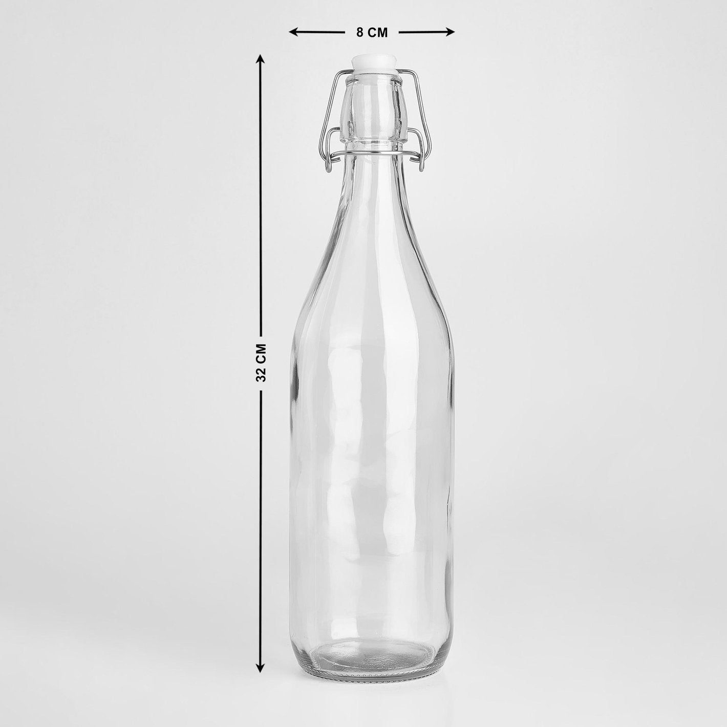 Clear Glass Water Bottle with Stopper
