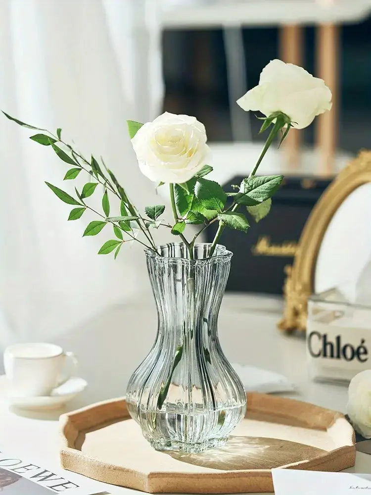 Creative Transparent Glass Vase for Fresh Flowers