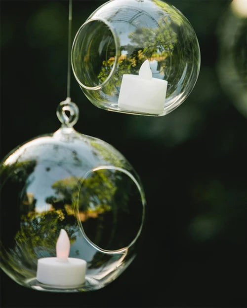 Terrarium Globe Tea-light Candle Holder - Set of 2