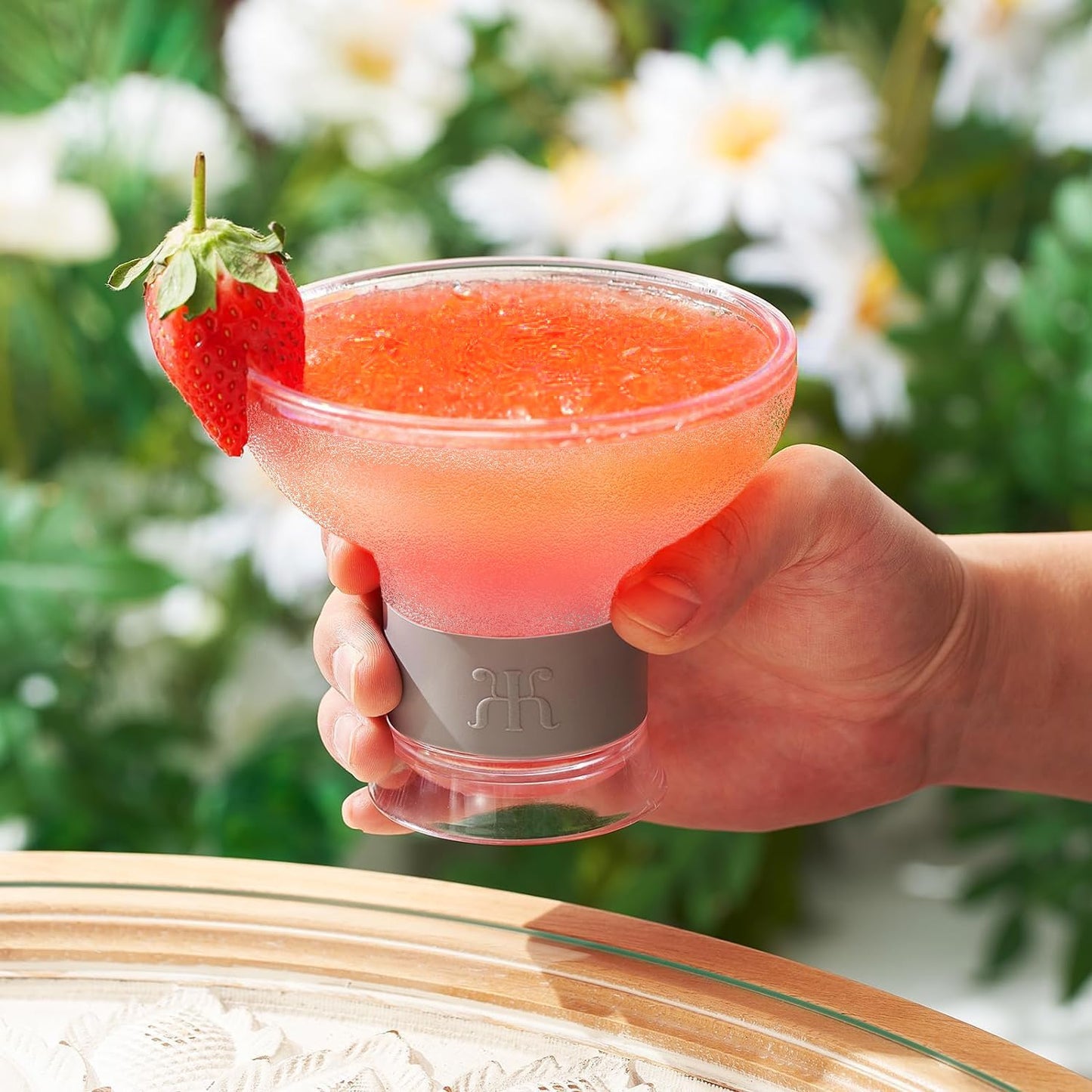 Frozen Margarita & Cocktail Chiller Glasses | Set of 4 | 12 OZ Unbreakable Tritan Acrylic