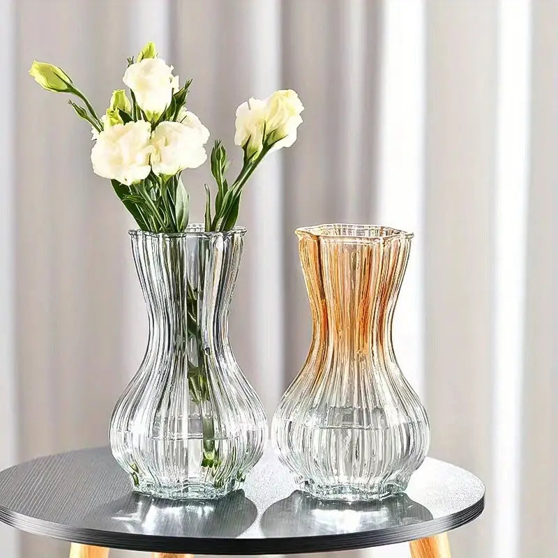 Creative Transparent Glass Vase for Fresh Flowers