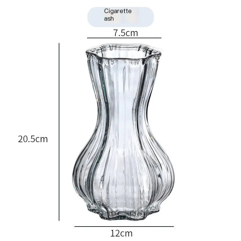 Creative Transparent Glass Vase for Fresh Flowers