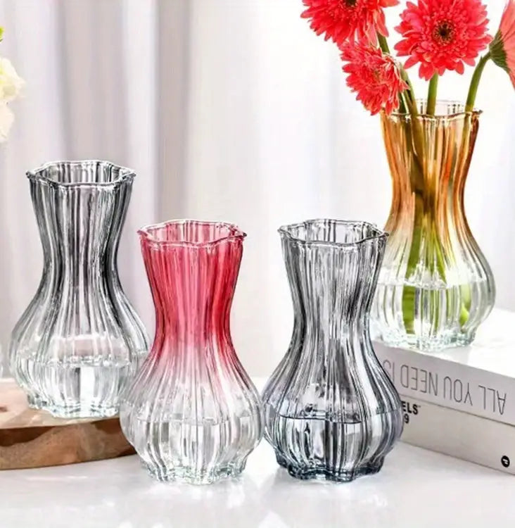 Creative Transparent Glass Vase for Fresh Flowers