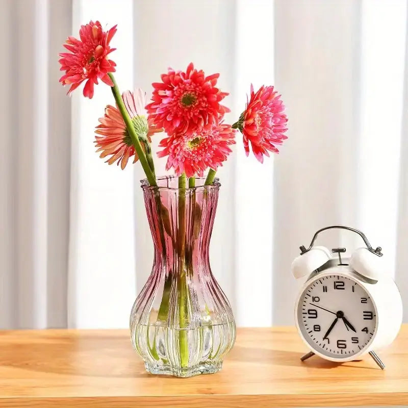 Creative Transparent Glass Vase for Fresh Flowers
